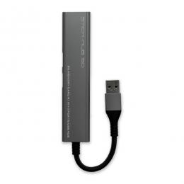 Dadandall DDSDRW005ALG SDメモリーカードリーダー・ライター付き3ポートUSBハブ「STICK HUB SD」 USB A ライトグレー