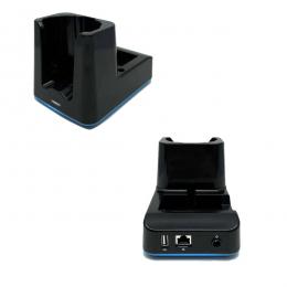 ユニテック・ジャパン 5000-900140G HT730 Plus用シングルスロット Ethernet 充電クレードル、電源アダプタ付属、電源コード付属