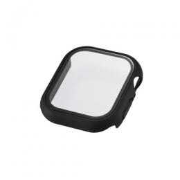 ELECOM AW-25BFCGOBK Apple Watch 42mm/フルカバーケース/プレミアムガラス/ゴリラ/高透明/ブラック