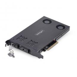 StarTech.com 2M2-REMOVABLE-PCIE M.2 NVMe SSDモバイルラック/PCIe x8接続/デュアルベイ/ホットスワップ対応/Bifurcation対応