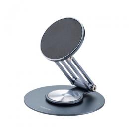 ELECOM P-DSM360AL01NBK スマホスタンド/薄型/MagSafe対応/角度調整/360°回転/メタルプレート付属/ブラック