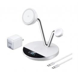 【法人様宛限定】ANKER  B25X7J21 Anker Prime Wireless Charging Station (3-in-1 MagGo AirCool Dock Stand) ホワイト