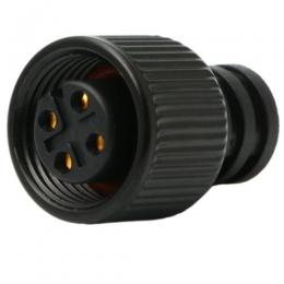 ELECOM PZAACM12B12041 防水インダストリアルコネクター/M12/4ピン(メス)