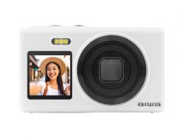 aiwaデジタル JA5-DCM0003(WH) コンパクトデジタルカメラ aiwa cam DCB-2 ホワイト(1600万画素CMOSセンサー/電子手ブレ補正/AF/4倍デジタルズーム/自撮り撮影/軽量)