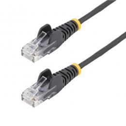 StarTech.com N6PAT25CMBKS CAT6 LANケーブル/スリム/25cm/ブラック/100W PoE/UTP/LSZH/より線/カテゴリ6 RJ45