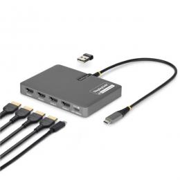 StarTech.com QUAD-USB-HDMI-ADAPT ドッキングステーション/USB-C接続/4画面/4K60Hz HDMI/100W PD/1xUSB-A/Type-Cハブ