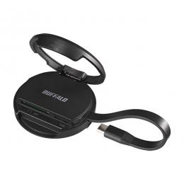 BUFFALO BSCR520MGBK MagSafe対応 PDポート付きUSB Type-C接続カードリーダー ブラック