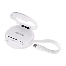 BUFFALO BSCR520MGWH MagSafe対応 PDポート付きUSB Type-C接続カードリーダー ホワイト