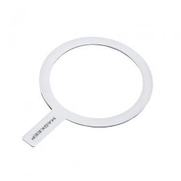 ELECOM AMS-MAGST4WH メタルリングステッカー/マグネット吸着タイプ/協力吸着/ワイヤレス充電対応iPhone用/貼り付けツール付属/ホワイト