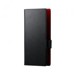 ELECOM P-07PLFUBK スマートフォン用マルチケース/合成皮革/横開き式/手帳型/UltraSlim/薄型/磁石付き/Lサイズ/ブラック