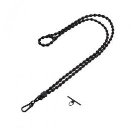 ELECOM P-STSDH1FLSTBK スマホショルダーストラップ/伸縮/こぶ紐/軽量/デザイン柄/ステンレスストラップホールシート付属(1口タイプ×1枚)/ストライプ/ブラック