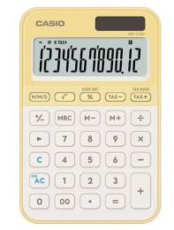 CASIO MW-C20D-LY-N デザイン電卓 カラフル ライトイエロー