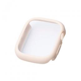 ELECOM AW-25AFCTSLBE Apple Watch 46mm/フルカバーケース/TOUGHSLIM/プレミアムガラス/高透明/ベージュ