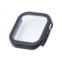 ELECOM AW-25BFCGEBK Apple Watch 42mm/フルカバーケース/プレミアムガラス/高透明/防水/ブラック
