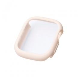 ELECOM AW-25BFCTSLBE Apple Watch 42mm/フルカバーケース/TOUGHSLIM/プレミアムガラス/高透明/ベージュ