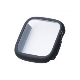 ELECOM AW-25DFCTSLBK Apple Watch 44mm/フルカバーケース/TOUGHSLIM/プレミアムガラス/高透明/ブラック
