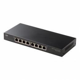 サンワサプライ LAN-GIGAPOE85 ギガビット対応PoEスイッチングハブ（8ポート・マグネット付き）