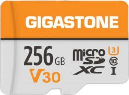 Gigastone GJMXR-OG256GV30 microSDXCカード 256GB SDカードケース付き UHS-I U1 V30 Class10スペック 最大読み取り速度100MB/s ビデオ録画 一眼レフカメラ スマホ データ保存 ドローン