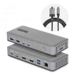 StarTech.com 201N-USBC-DOCK USB-Cドッキングステーション/2画面/4K60Hz DP/100W/USBハブ/LAN/Windows用