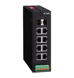 FXC IS1010PE-ASB5 10/100/1000BASE-T PoE++/PoE+/PoE対応×8＋100/1G×2SFPスロット 産業用スイッチ MAX.270W/装置 ＋ 同製品SB5バンドル