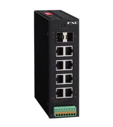 FXC IS1010PE-SB5 10/100/1000BASE-T PoE++/PoE+/PoE対応×8＋100/1G×2SFPスロット 産業用スイッチ MAX.270W/装置 5年先出センドバック保守