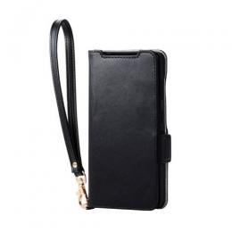 ELECOM PM-G261PLFY4BK Galaxy S26 (SC-51G)/手帳型ケース/磁石付/耐衝撃/ハンドストラップ付/ブラック