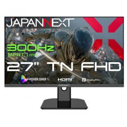 【法人様宛限定】JAPANNEXT JN-T27G300F ゲーミング液晶ディスプレイ 27型/1920×1080/HDMI×2、DP×2/ブラック/スピーカー有/2年保証