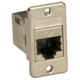 ブラックボックス FMT1021 CAT6パネルマウント・フィードスルー・カプラ・シールド付 MOQ10