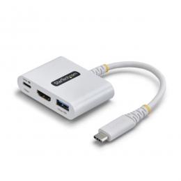 StarTech.com 168W-USBC-MULTIPORT USB-Cハブ/4K60Hz HDMI 1画面出力/140W PD/1x USB-A/ホワイト/マルチポートアダプター