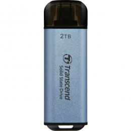 Transcend TS2TESD300C スティックSSD ESD300 USB Type-C 10Gbps 2TB スカイブルー
