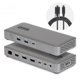StarTech.com 208N-USB4-DOCK ドッキングステーション/USB-C接続/2画面/4K144Hz DP/100W/2.5G LAN/多機能Type-Cハブ