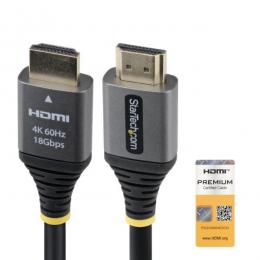StarTech.com HDMMV5F HDMI 2.0ケーブル/1.5m/4K60Hz/Premium High Speed/ブラック/UHD モニターコード