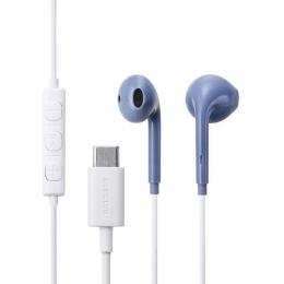 ELECOM EHP-DF18IMBU 有線イヤホン/USB Type-C/インナーイヤー/ダスティブルー