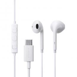 ELECOM EHP-DF18IMWH 有線イヤホン/USB Type-C/インナーイヤー/ホワイト
