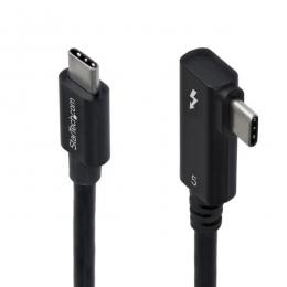 StarTech.com TBLT5MM80CM240WRA Thunderbolt 5ケーブル/L型右向き/80cm/8K60Hz/240W PD/認証品/USB-C互換/ホワイト