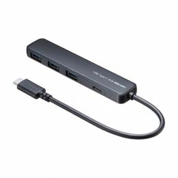 サンワサプライ USB-5TCP35BK USB 5Gbps Type-C ハブ（4ポート・PD対応）