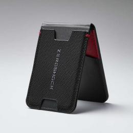 ELECOM AMS-MAGCSZERORD カードスタンド/ZEROSHOCK/マグネット吸着/CORDURA生地/磁気防止シート付属/レッド