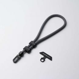 ELECOM P-STHZEROGY スマホハンドストラップ/ZEROSHOCK/ステンレスストラップホールシート付属(1口タイプ×1枚)/グレー