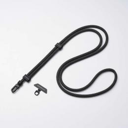 ELECOM P-STSDH1ZEROBK スマホショルダーストラップ/ZEROSHOCK/ステンレスストラップホールシート付属(1口タイプ×1枚)/ブラック