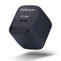 StarTech.com 103NB-WALL-CHARGER USB充電器/1ポートUSB-C/最大30W/20V/PD対応/GaN/ブラック/急速充電 Type-C 電源アダプター