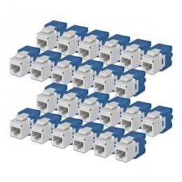 StarTech.com C6KEYTL180WH24PK RJ45キーストーンジャック/CAT6対応/24個入/UTP非シールド/工具不要/180度配線/ホワイト/LAN配線用