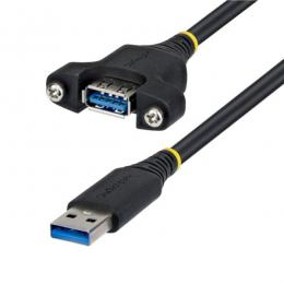 StarTech.com USBPNLAFAM2M USB 3.0ケーブル/2m/5Gbps/Type-Aオス-Type-Aメス/パネルマウント対応/延長ケーブル