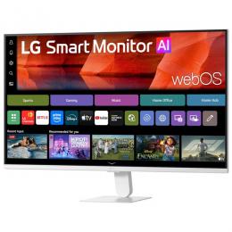 LG 32U501SB-W Smart Monitor AI/31.5型/1920×1080/HDMI/スピーカーあり/フルHD/120Hz/VA/sRGB 99%/HDR/アンチグレア/webOS/Google cast/AirPlay/Wi-Fi 5/Bluetooth5.0