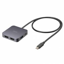 サンワサプライ USB-5TCHHP32BK 2画面出力対応HDMI付USB Type-Cハブ