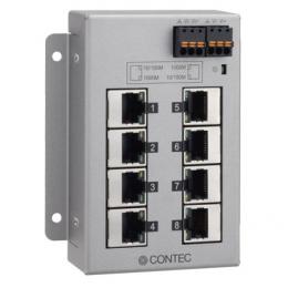 CONTEC SH-9008FT フラットタイプ産業用スイッチングHUB ギガビット 8ポート