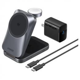 【法人様宛限定】ANKER  B25N1N12 Anker Prime Wireless Charging Station (3-in-1 MagGo AirCool Foldable) ブラック