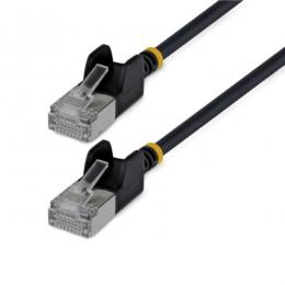 StarTech.com N6APATSTP34BKS80CM CAT6A LANケーブル/超スリム/80cm/ブラック/ツメ折れ防止/FTP/超極細 RJ45イーサネットケーブル