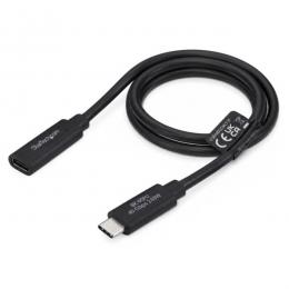 StarTech.com USB440GCMCF2F USB4延長ケーブル/60cm/オス-メス/240W PD/EPR/8K 60Hz/DP 2.1/TB4互換 ブラック