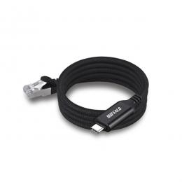 BUFFALO LUAMC-U3CG10BK USB-C to GigaLANアダプターケーブル（マグネット結束モデル） 1.0m ブラック
