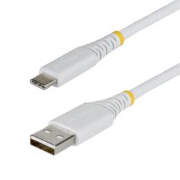 StarTech.com USB2AC3MBRWH USB-A - USB-Cケーブル/3m/15W 3A/ナイロン編組+TPE 2層構造/ホワイト/充電 データ転送